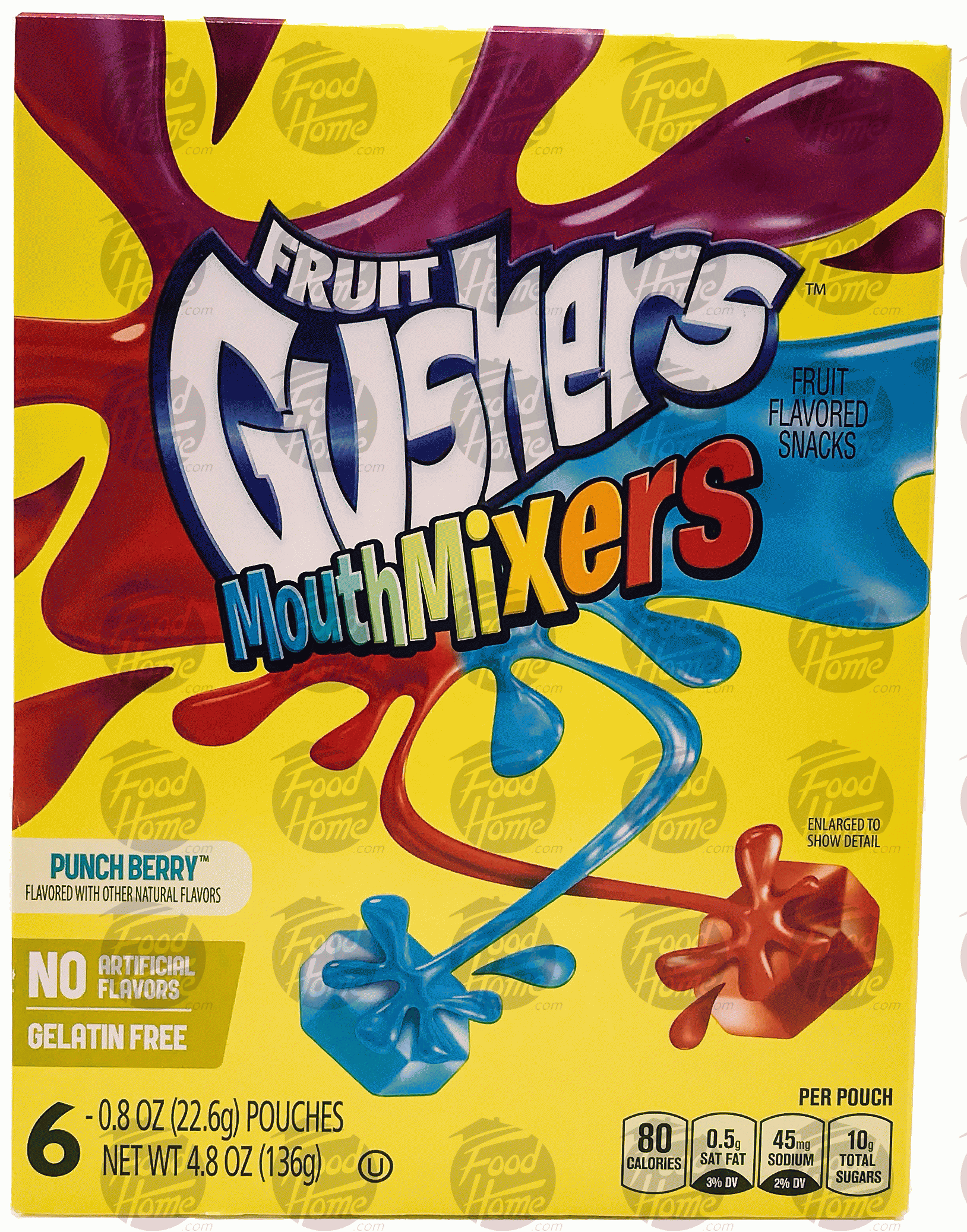 Fruit Gushers MouthMixers punch berry flavored fruit gusher snacks, 6 pk., box Full-Size Picture